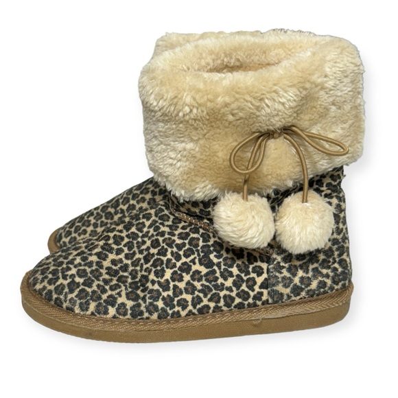 Us&Sports‎ Girls Leopard Boots Size 1 - Picture 1 of 5